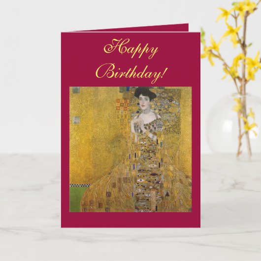 Carte Portrait d'Adele Bloch-Bauer par Gustav Klimt (Fleur jaune)