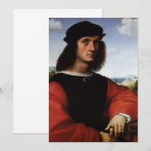 Carte Portrait d'Agnolo Doni par Raphael Sanzio (Devant / Derrière)