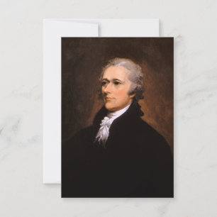 Carte Portrait d'Alexander Hamilton par John Trumbull