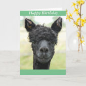 Carte Portrait d'Alpaca (Fleur jaune)