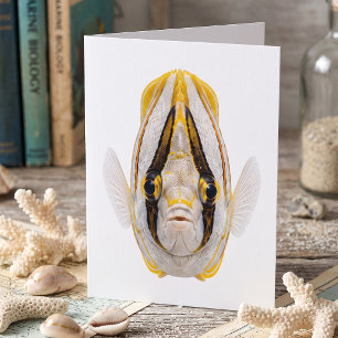 Carte Portrait d'Ange jaune rayé