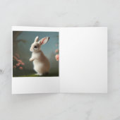 Carte Portrait de bébé lapin mignon de Pâques  (Intérieur)