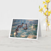 Carte Portrait de canard colvert (Fleur jaune)