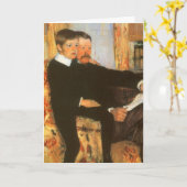 Carte Portrait de Cassat; père et fils (Fleur jaune)