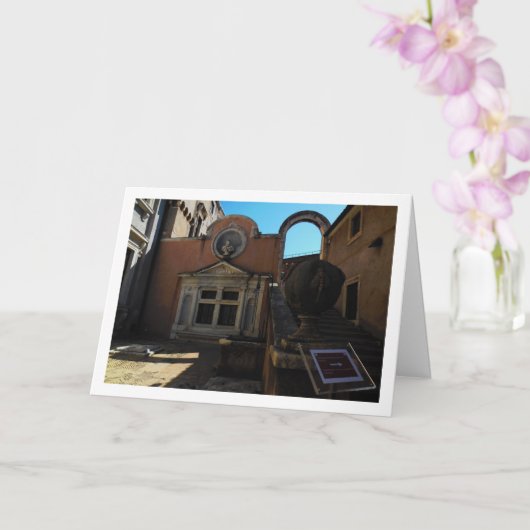 Carte Portrait de Castel Sant'Angelo, Rome, Italie (Orchidée)