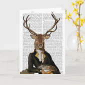 Carte Portrait de cerfs (Fleur jaune)