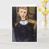 Carte Portrait de Ceroni, Modigliani (Fleur jaune)
