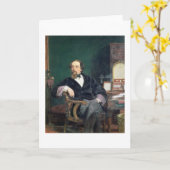 Carte Portrait de Charles Dickens (huile sur la toile) (Fleur jaune)