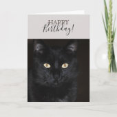 Carte Portrait de chat noir (Devant)