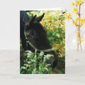 Carte Portrait de cheval (Fleur jaune)