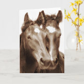 Carte Portrait de cheval III (Fleur jaune)