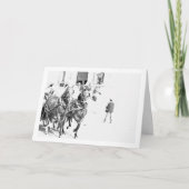 Carte Portrait de chevaux espagnols en noir et blanc (Devant)