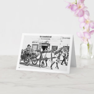 Carte Portrait de chevaux espagnols noir et blanc