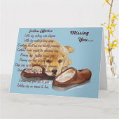 Carte portrait de chien de chien de puppy golden (Fleur jaune)