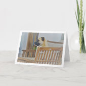 Carte Portrait de chien nuageux (Devant)