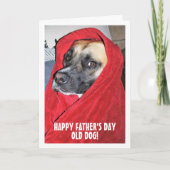 Carte Portrait de chien sous couverture rouge (Devant)