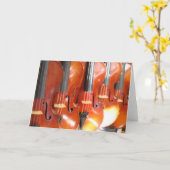 Carte Portrait de cinq violons (Fleur jaune)