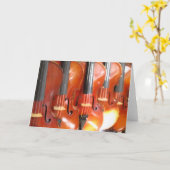 Carte Portrait de cinq violons ou violons (Fleur jaune)