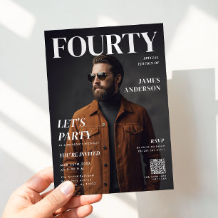 Carte Portrait de couverture de magazine personnalisé po