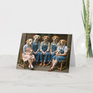 Carte Portrait de famille de chien de chien de garde d'a