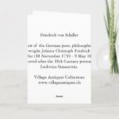 Carte Portrait de Friedrich Schiller (Dos)