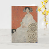 Carte Portrait de Fritza Riedler par Gustav Klimt (Fleur jaune)
