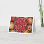 Carte Portrait de fruit de grenade dans un bol (Devant)