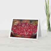 Carte Portrait de fruit de grenade dans un bol (Devant)