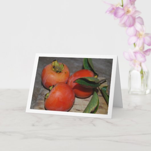 Carte Portrait de fruit de kaki (Orchidée)