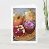 Carte Portrait de fruits et de jus de grenade (Devant)