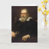 Carte Portrait de Galileo Galilei par Justus Sustermans (Fleur jaune)