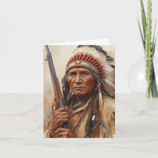 Carte Portrait de Geronimo, chef de guerre indien (Devant)