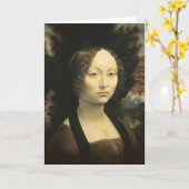 Carte Portrait de Ginevra Benci par Léonard de Vinci (Fleur jaune)