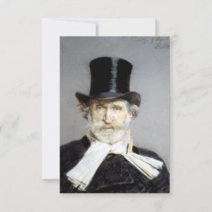 Carte Portrait de Giuseppe Verdi, compositeur d'opéra it