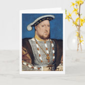 Carte Portrait de Henri VIII d'Angleterre, Holbein (Fleur jaune)