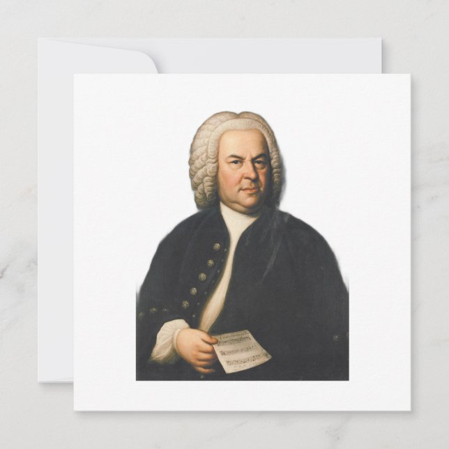 Carte Portrait de J.S. Bach (Devant)