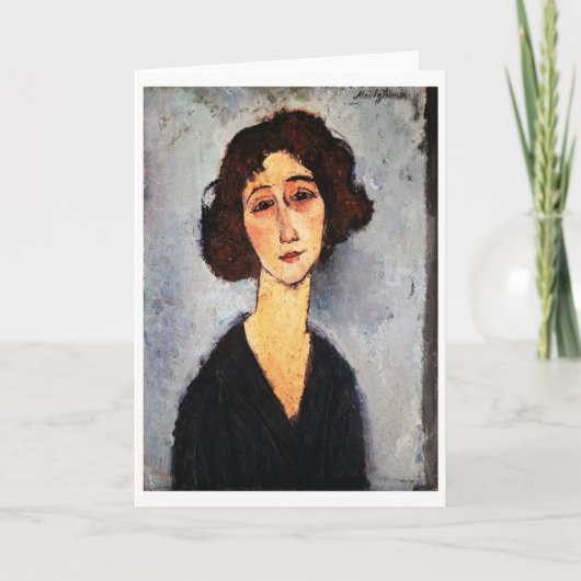 Carte Portrait de Jeune Femme, Modigliani (Devant)