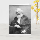 Carte Portrait de Karl Marx (Fleur jaune)