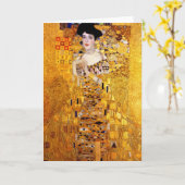 Carte Portrait de Klimt de voiture de salutation d'Adele (Fleur jaune)