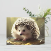 Carte Portrait de la faune de hérisson bébé (Debout devant)