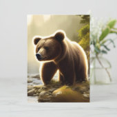 Carte Portrait de la faune de l'ours Brown (Debout devant)