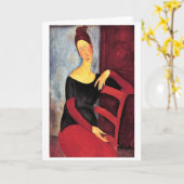 Carte Portrait de la femme de l'artiste, Modigliani (Fleur jaune)