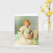 Carte Portrait De La Reine Elizabeth De 1933 (Fleur jaune)