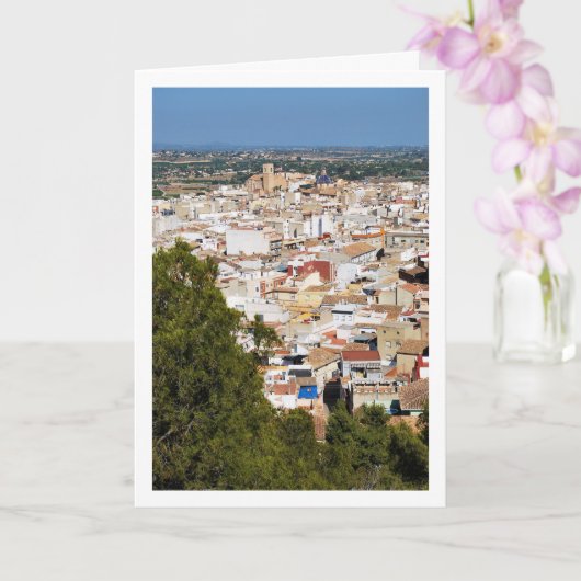 Carte Portrait de la ville de Lliria à Valence, Espagne (Orchidée)