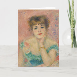 Carte Portrait de l'actrice Jeanne Samary, Auguste Renoi