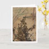 Carte Portrait de libellules (Fleur jaune)