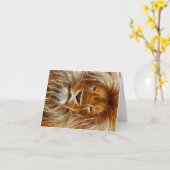 Carte Portrait de Lion (Fleur jaune)