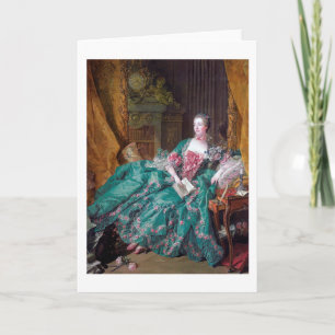 Carte Portrait de Madame Pompadour, Boucher