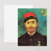 Carte Portrait de Milliet, l'amant par Vincent van Gogh (Devant / Derrière)