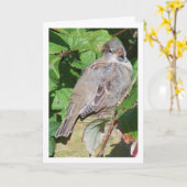 Carte Portrait de moineau (Fleur jaune)